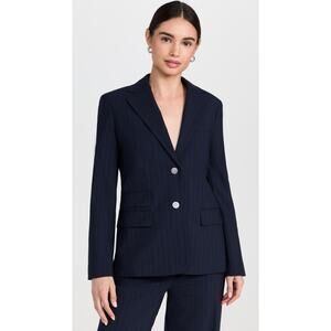 THEORY Tailor Blazer Pinstripe 2-Button Wool Blazer Jacket